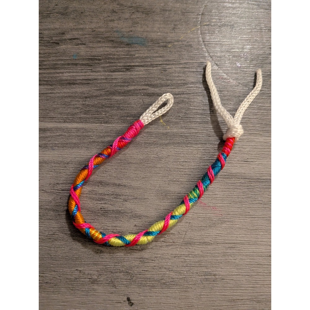 Handmade Multi Color Braided Friendship Bracelet Neon Pink Yellow Blue Boho‎